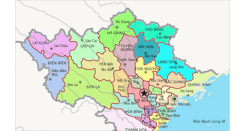 Thiết kế tinh xảo và cập nhật đầy đủ các thông tin, bản đồ hành chính phía bắc Việt Nam trên GOCNHIN.NET mang đến cho bạn một cái nhìn toàn diện về khu vực đó. Người xem sẽ không chỉ biết được tên các tỉnh, thành phố, mà còn nắm rõ cả vị trí địa lý và biên giới của khu vực này.